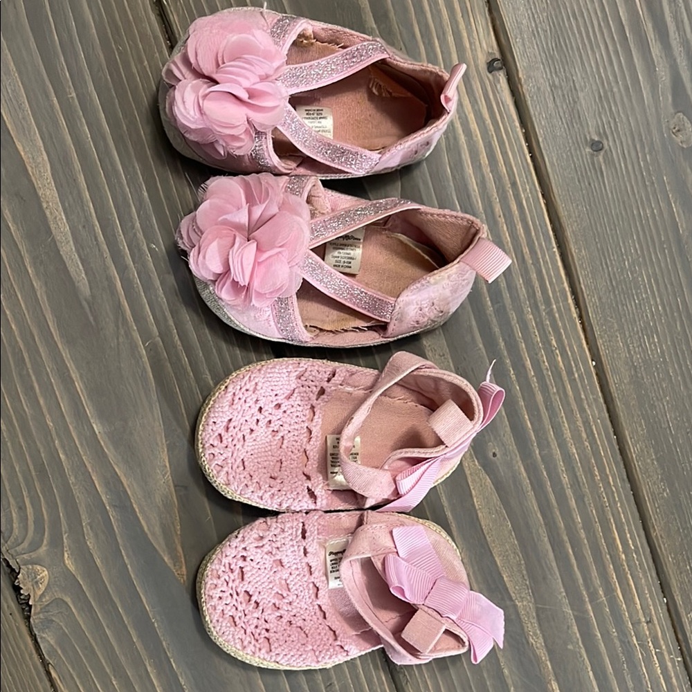 Pink Babygirl Shoes Size 6-9 Month Size 3